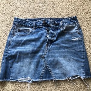 american eagle mini jean skirt